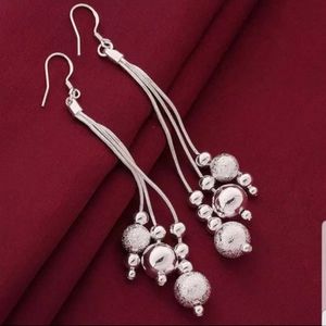 💫💥Sterling silver drop ball earrings
